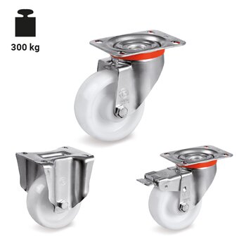 TR-68P-NL-Ruedas con soportes para cargas ligeras